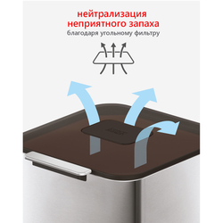 Контейнер для мусора с двумя баками totem max, 60 л, белый