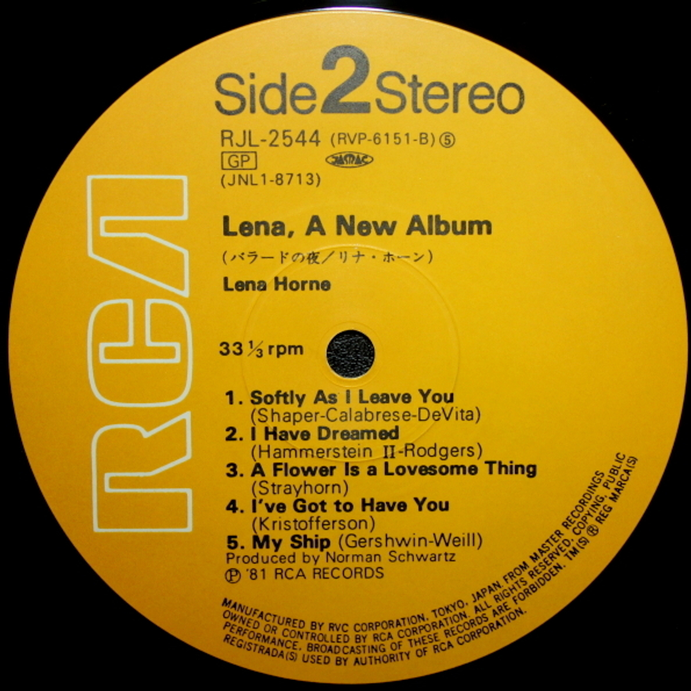 Lena Horne / Lena, A New Album (LP)