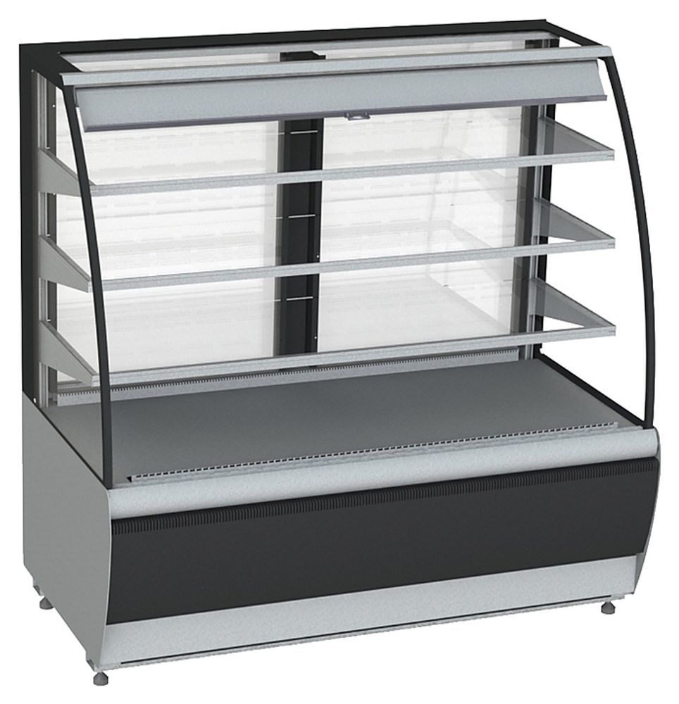 Витрина кондитерская Carboma K70 VM 0,9-2 Standard 9006-9005 (открытая)