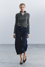 ДЖИНСЫ КАПРИ BALLOON СО СРЕДНЕЙ ПОСАДКОЙ — ZW COLLECTION — ZARA