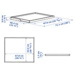 Полка выдвижная IKEA KOMPLEMENT (КОМПЛЕМЕНТ), Белый морёный дуб, 75x58 см