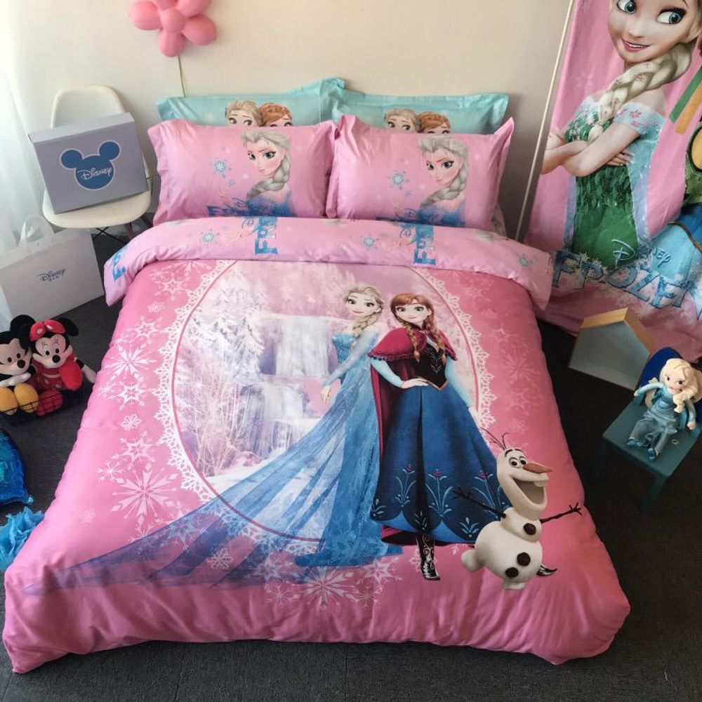 Постельное белье DISNEY 1.5 Полуторка Сатин Frozen (Холодное сердце, Эльза и Анна)