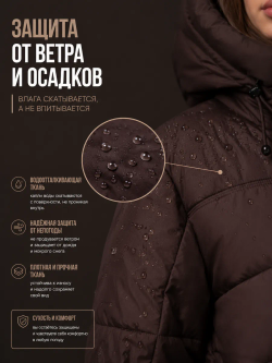 Куртка зимняя для подростка удлиненная с капюшоном
