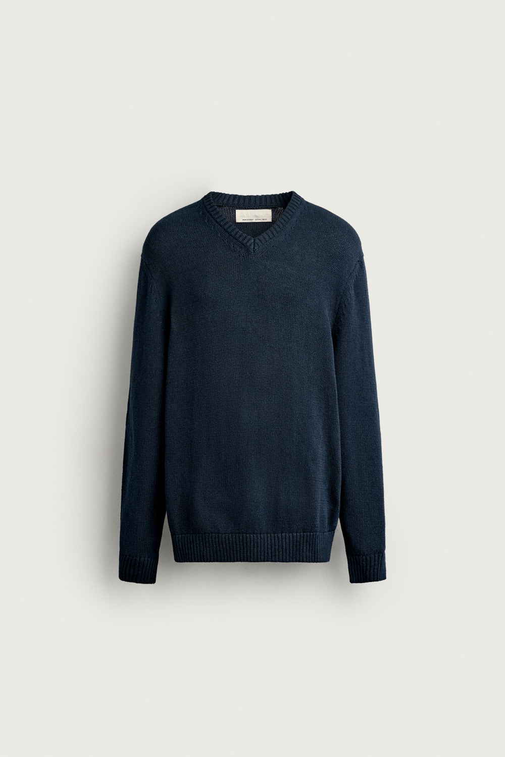 СВИТЕР КЛАССИЧЕСКОГО КРОЯ ИЗ ХЛОПКА И ЛЬНА — ZARA · 2632/309