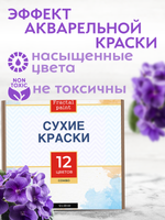 Набор сухих красок 12 цветов комбинированный