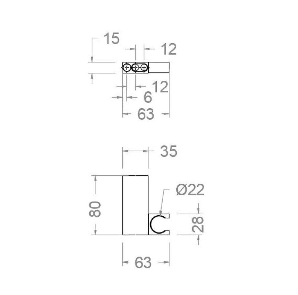 Держатель лейки настенный латунь 472602NM чёрный