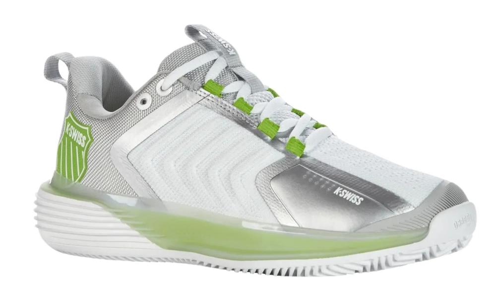 Женские теннисные кроссовки K-Swiss Ultrashot 3 HB - white/gray violet/lime green