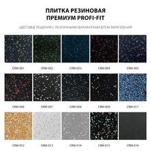 Плитка резиновая Премиум 1000x1000x40 мм PROFI-FIT