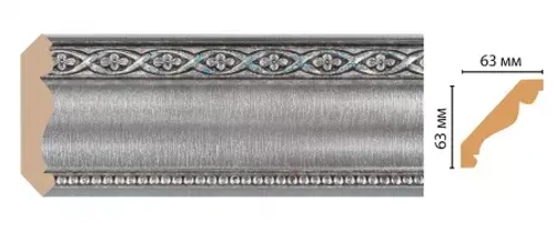 Плинтус потолочный DECOMASTER 146-55 (63*63*2400мм)