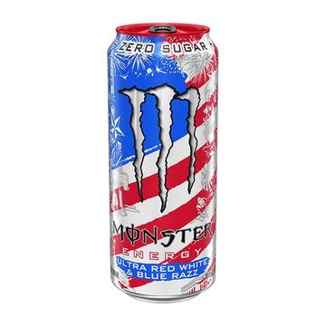 Энергетический напиток Monster Energy Ultra Red White & Blue Razz со вкусом голубой малины (без сахара), 473 мл (США)