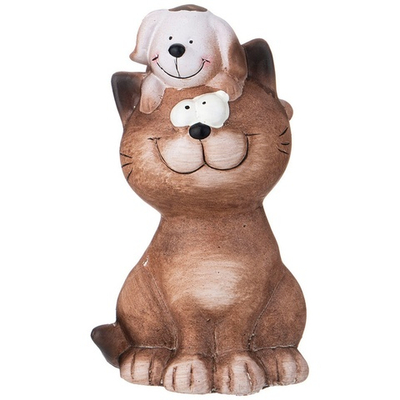 Фигурка "Кот и собака" 9,5*8,5*16см