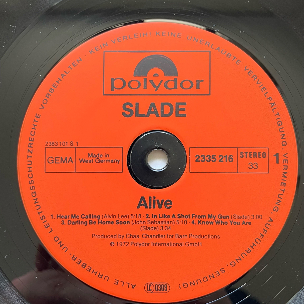 Винтажная виниловая пластинка LP Slade, Slade Alive (Германия 1978)