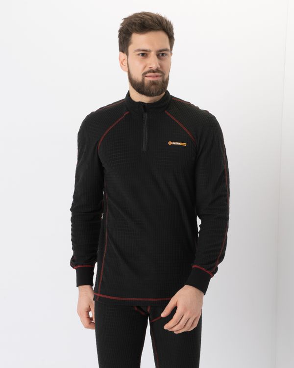 Термобелье Thermoline ZIP ткань Флис Фактурный цвет Черный