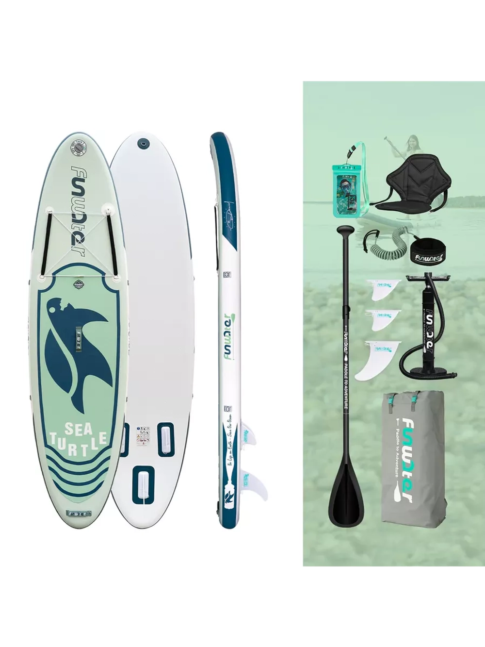 Сапборд, сап борд, sup board, FunWаtеr, надувной с сидушкой