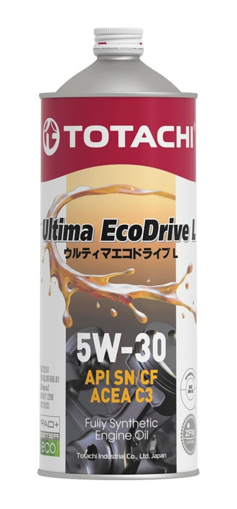 Масло моторное синтетическое TOTACHI 5W-30  "Ultima EcoDrive L ", 1л