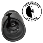 Черный вибромастурбатор Flickering Stroker (Цвет: черный)