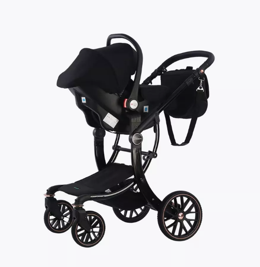 Детская коляска Luxmom 601A 3в1 (черный)