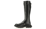 Alexander McQueen Buckle Detailed Lace Up Boots "Black" Women"s