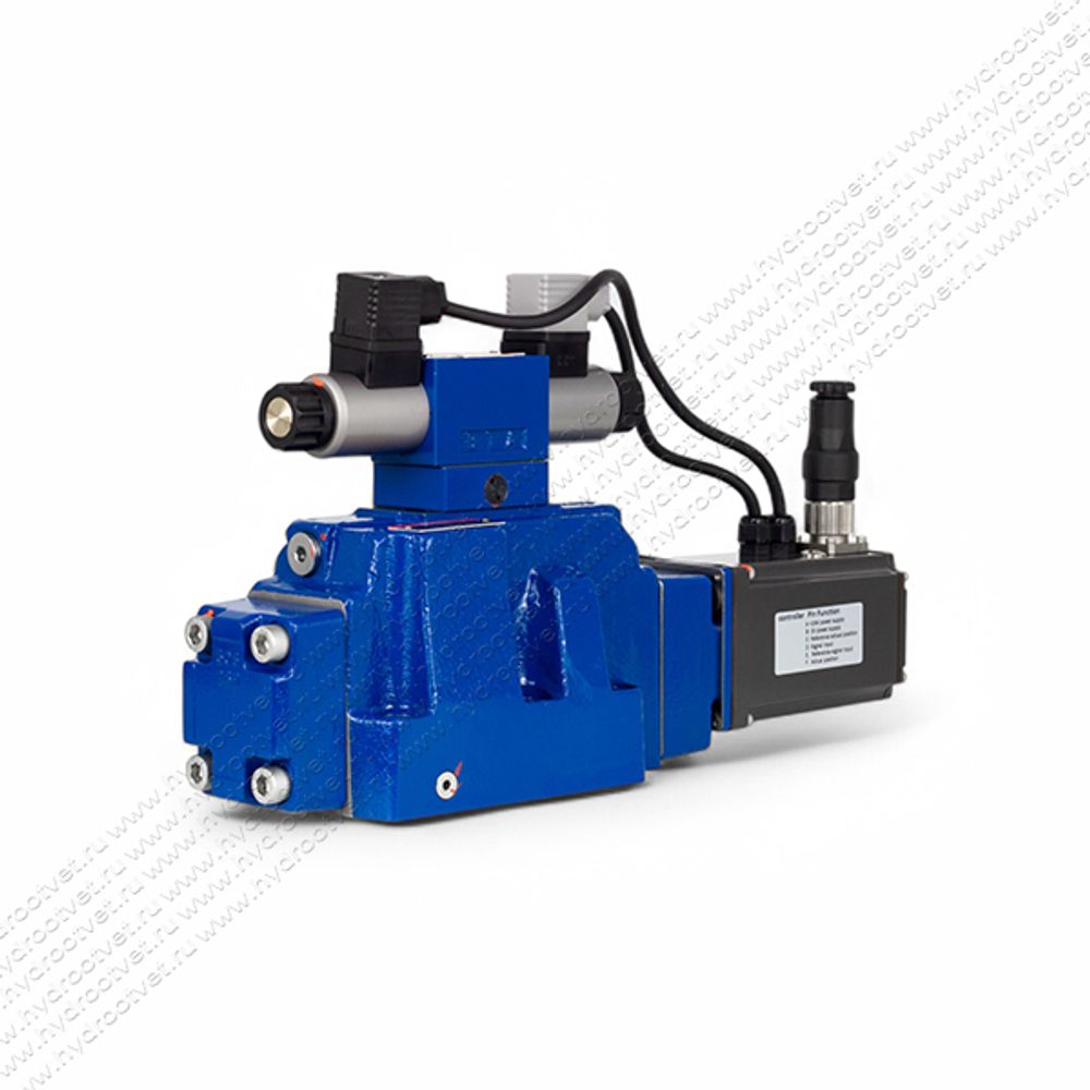 4WRKE25W6-350L-3X/6EG24ETK31/A1D3M - Пропорциональный распределитель с обратной связью по положению золотника и со встроенным усилителем (OBE), Ду25, A1 = ±10 В, номинальный расход 350 л/мин, схема W6-, каналы управления ET = X и Y - внутренние