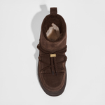 Замшевые полусапоги INUIKII Sneaker Classic Low Dark Brown на меху
