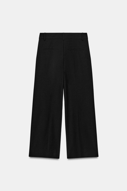 ZARA УКОРОЧЕННЫЕ БРЮКИ — ZW COLLECTION, ЧЕРНЫЙ