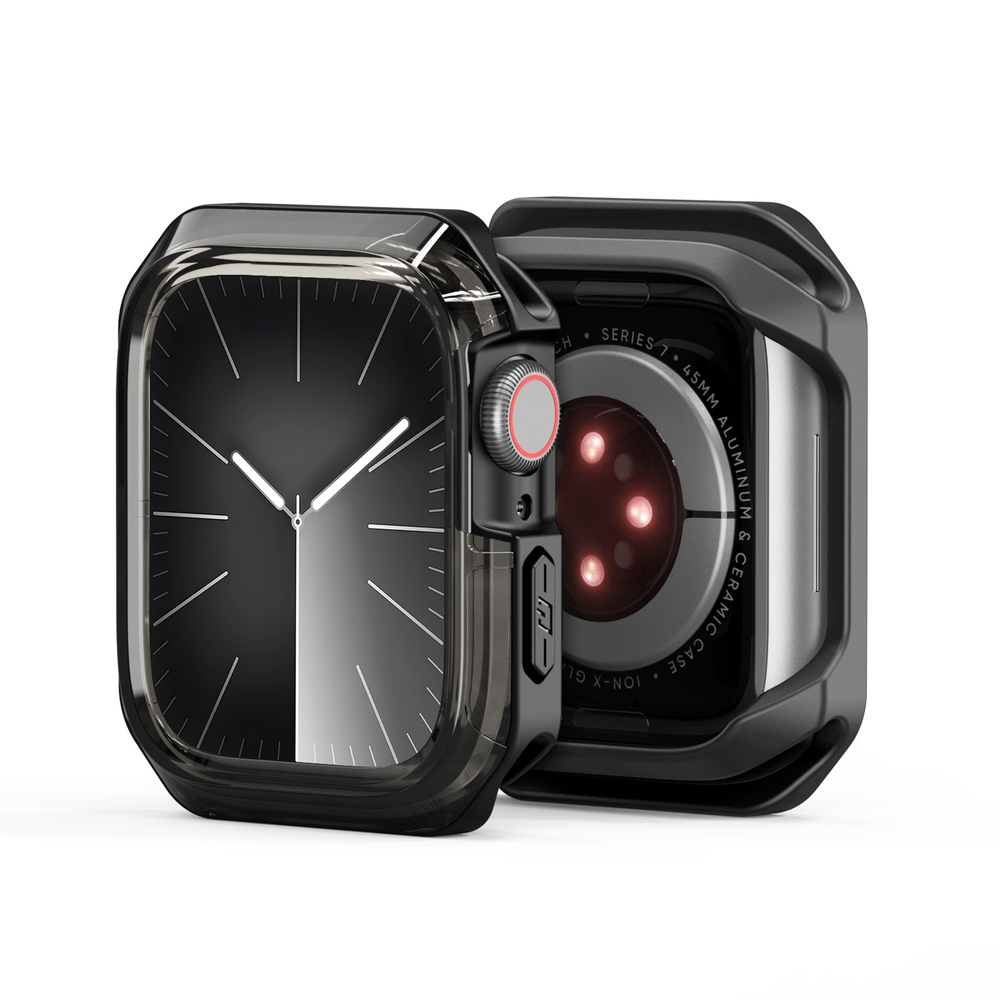 Чехол-бампер тонированный с черными вставками от Dux Ducis для часов Apple Watch 46 мм на модели 10 серии, серия Tamo Series Case