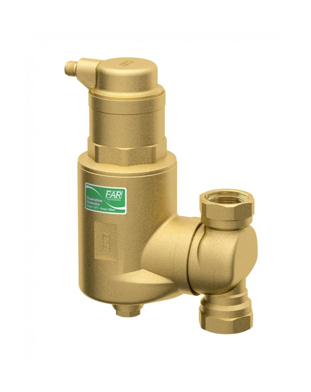 Сепаратор воздуха с поворотным соединением FAR 2253 - 3/4" (ВР/ВР, PN10, Tmax 110°C)