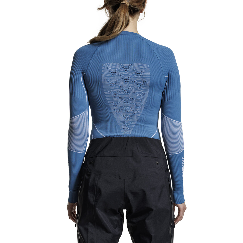 Лонгслив женский X-Bionic Energy Accumulator 4.0 Shirt Lg Sl Minerall Blue/Arctic White