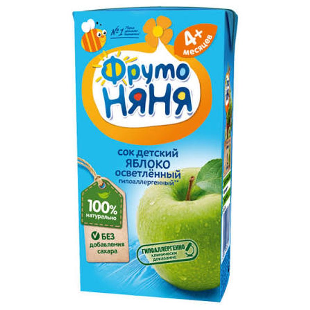 Сок ФрутоНяня 200мл яблоко освет