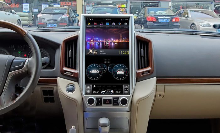 Магнитола для Toyota Land Cruiser 200 2015-2021 (без JBL) - Kuberg ZF-1829L-GE "Тесла-стиль" монитор 16"! на Android 13, Быстрая, CarPlay, 4G SIM-слот