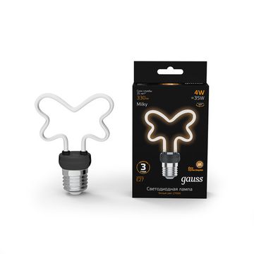 Лампа светодиодная Filament Artline Butterfly Е27 4W 2700K 1001802104 milky Gauss