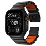 Ремешок Nomad Stratos Black Titanium Ultra Orange FKMдля Apple Watch 45/46/49mm