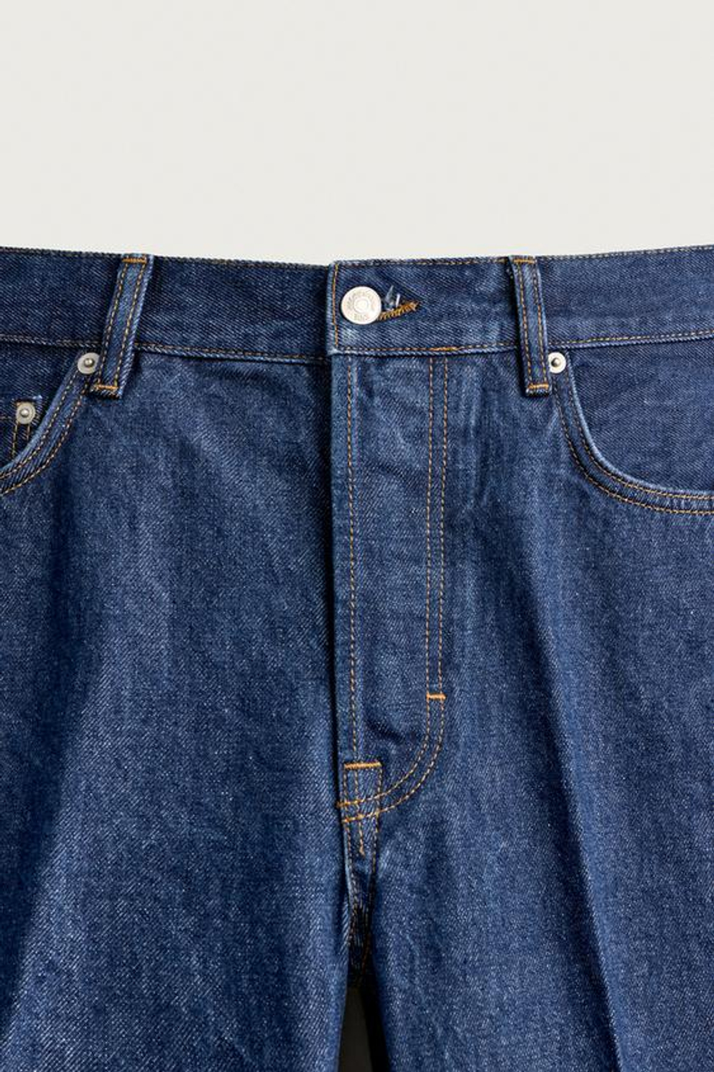 ZARA X AARON LEVIN ДЖИНСЫ BOOTCUT СО СТРЕЛКАМИ, СИНИЙ