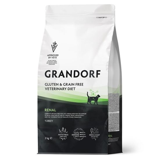 GRANDORF VET Беззерновой сухой корм для кошек диета для поддержки функции почек при ХБП