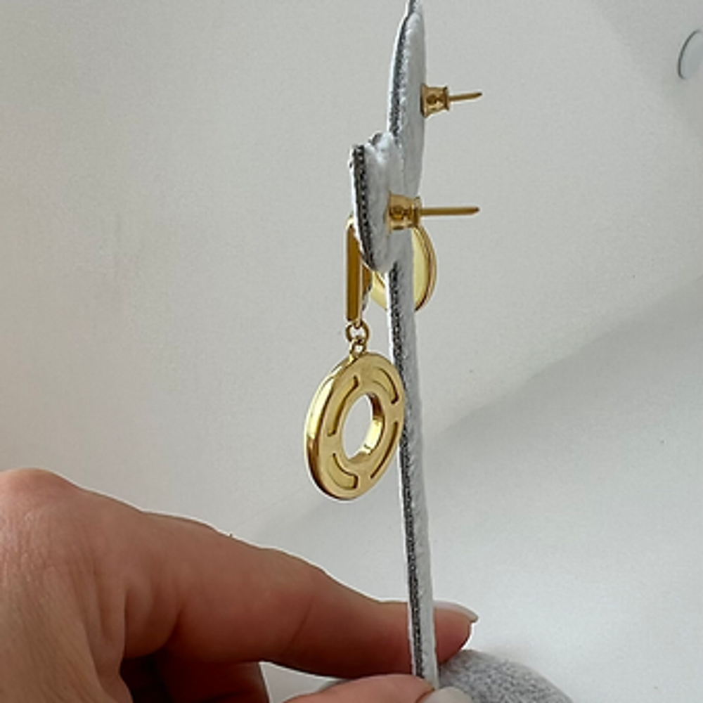 Серьги Эльза квадрат