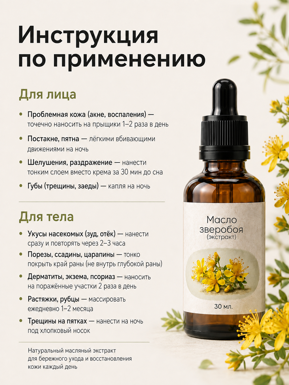 Масло зверобоя (экстракт)