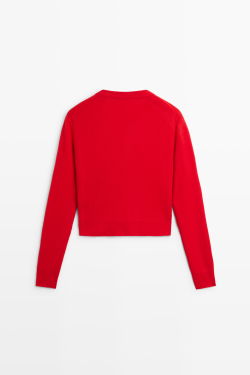 Massimo Dutti Кардиган с пуговицами, красный