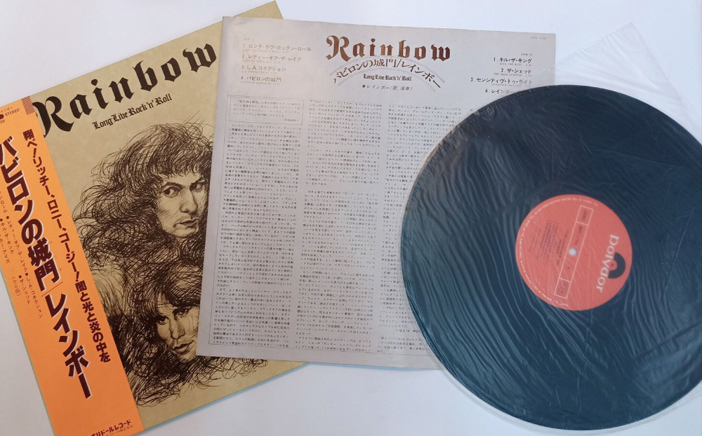 Винтажная виниловая пластинка LP Rainbow Long Live Rock N Roll (Japan 1978) Obi