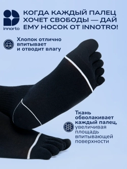 Носки с пальцами-черный