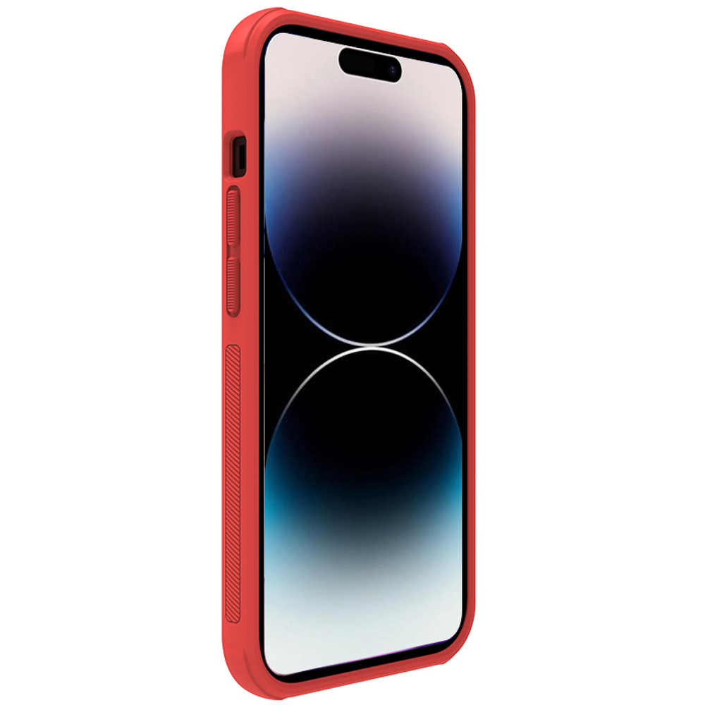 Усиленный чехол красного цвета от Nillkin для смартфона iPhone 14 Pro Max, серия Super Frosted Shield Pro