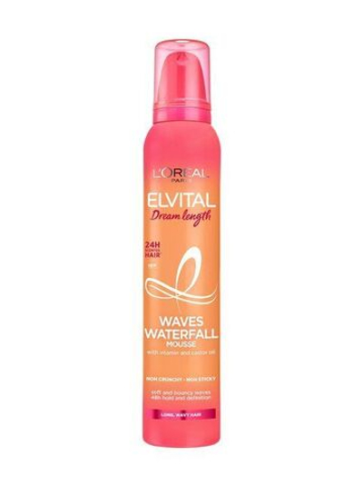 Пена для укладки волос Elvital Dream Length Waves Waterfall Mousse 24 часа, 200 мл (Франция)