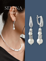 91003666 Серьги Selena Pearls
