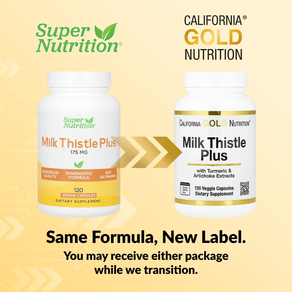 California Gold Nutrition, расторопша плюс, с экстрактами куркумы и артишока, 120 растительных капсул