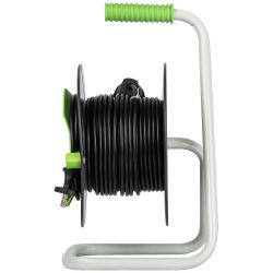 Удлинитель силовой ЭРА GREEN LINE GAZ-2x0.75-20m Greenline на катушке пластик 1 розетка без заземления 20м ПВС 2x0.75мм2 | Электротовары