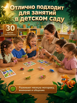 Конструктор 3D "Насекомые" 30 в 1, арт. 05021