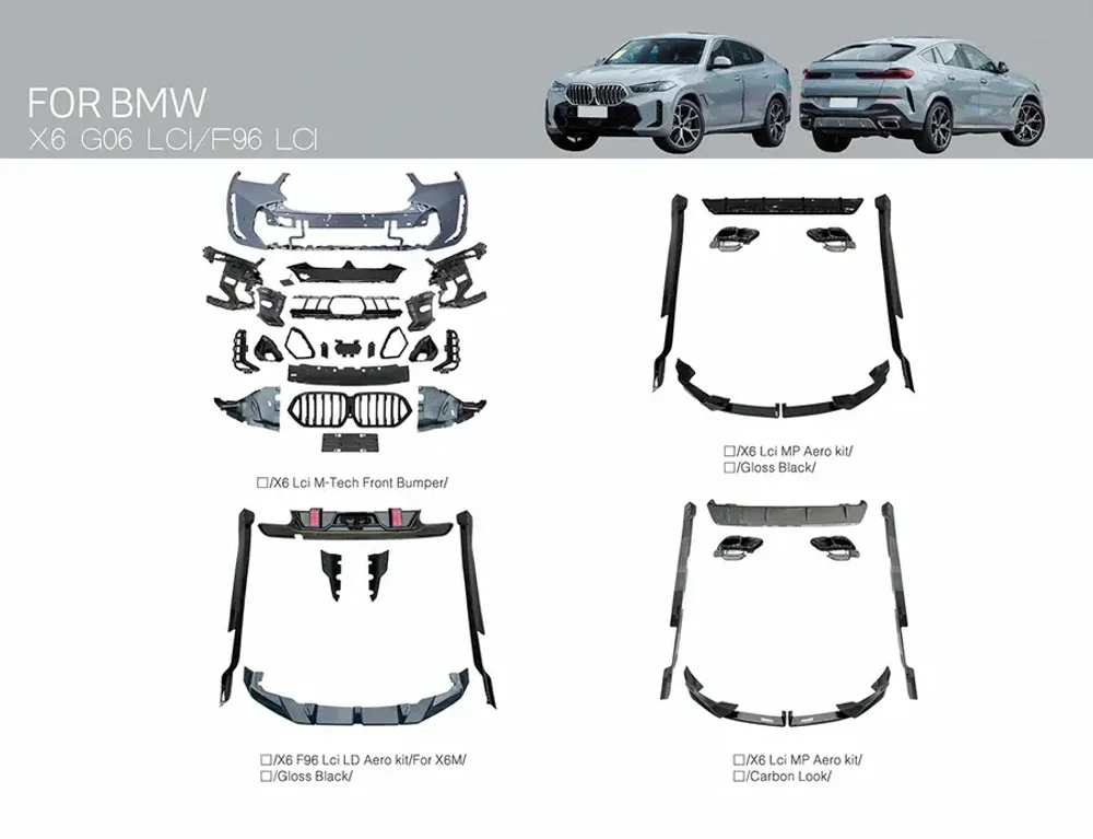 Обвес M-tech для BMW X6 G06 F96 Рестайлинг 2019-2023+ БМВ