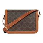 CELINE Triumph Arch Cow Leather Shoulder Bag, Crossbody Bag Medium Women"s Tawny