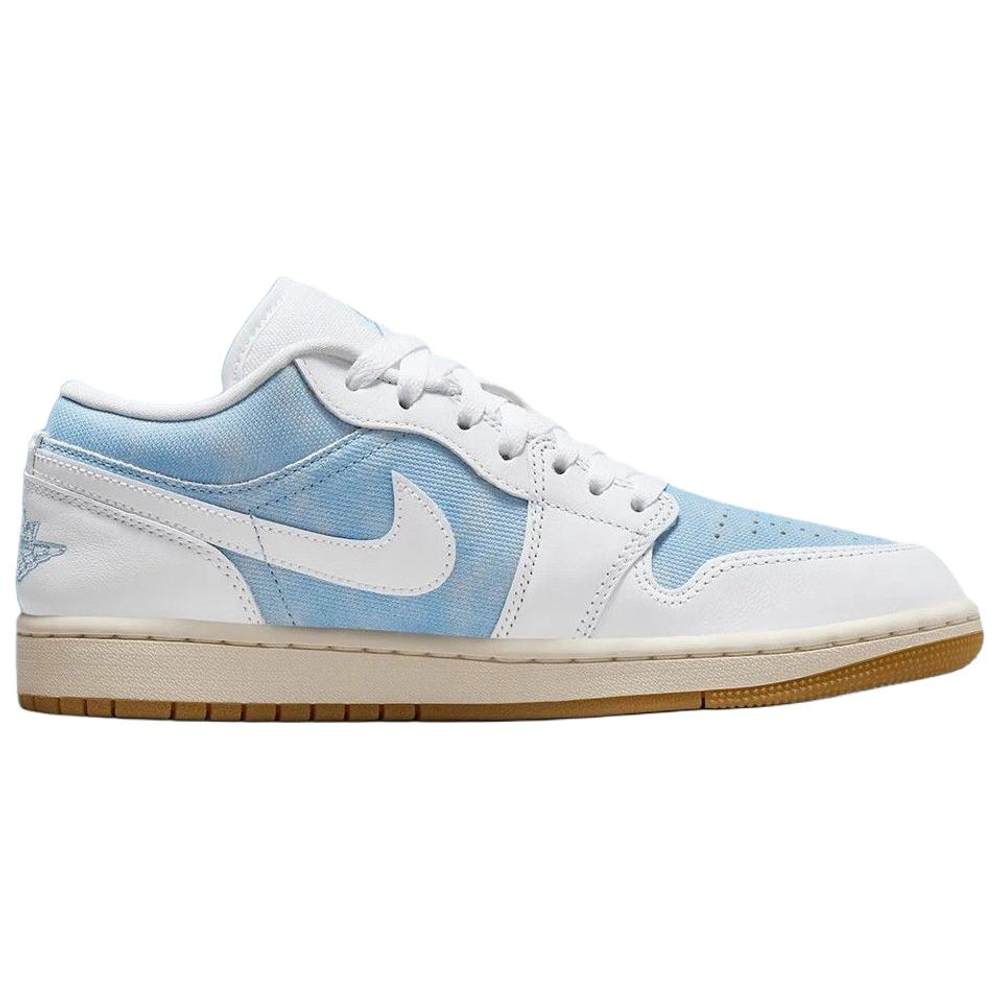 Jordan Air Jordan 1 Denim Cushioning Low top Vintage Basketball Shoes Women's Blue White