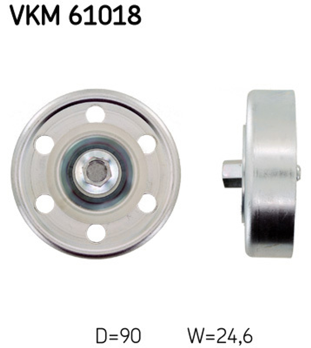 SKF - VKM61018-SKF - Deflection/Guide Pulley, V-ribbed belt