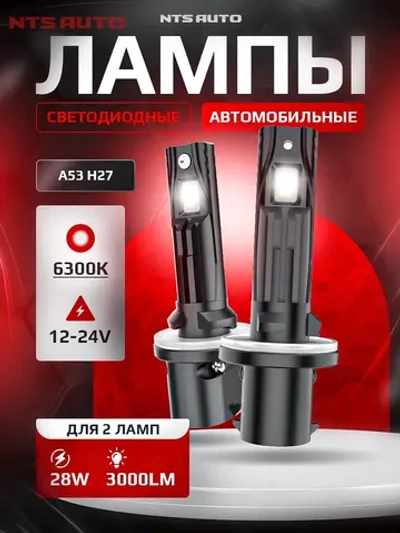 NTS Auto LED A53 H27 14W 12-24V 6300K (Пара)